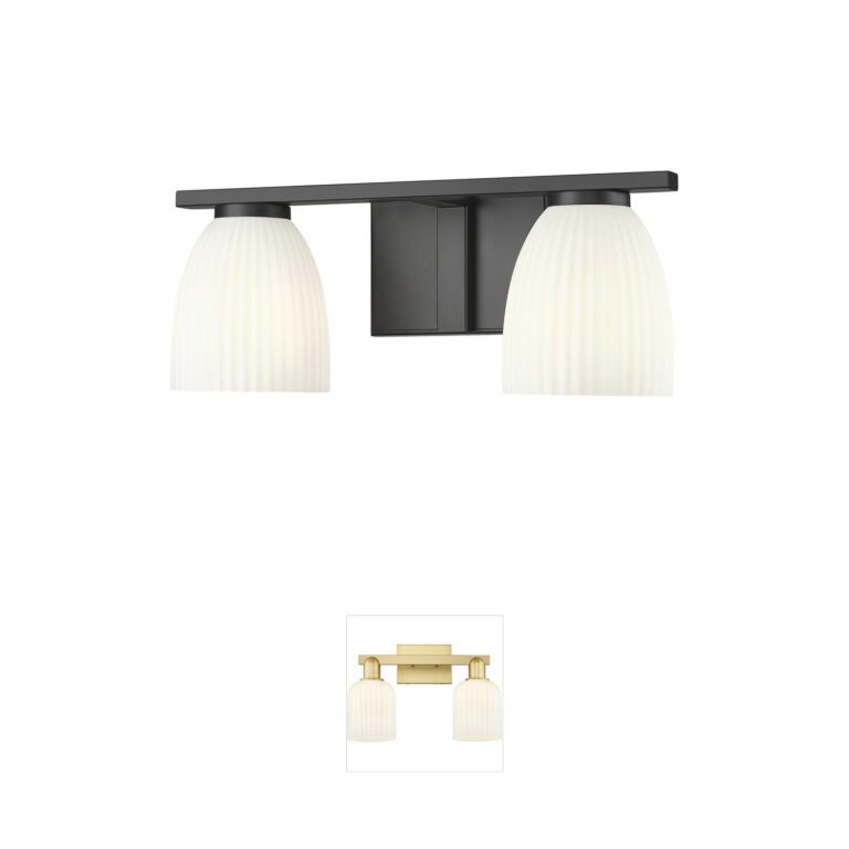 Z-Lite Naya 2-Light Matte Black Steel Vanity Light