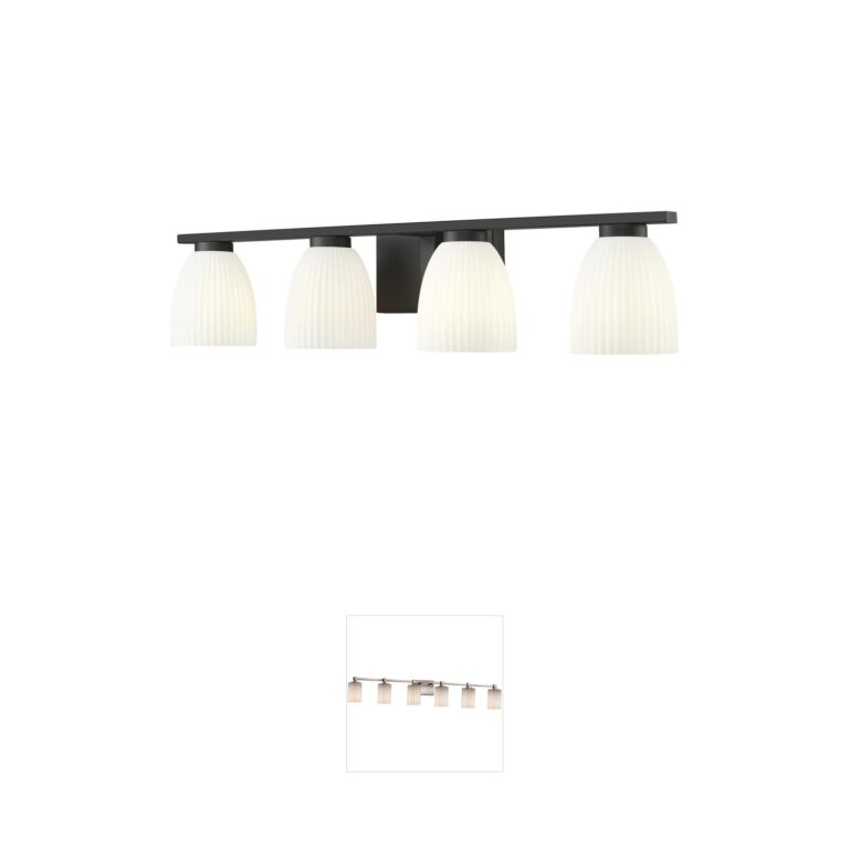 Z-Lite Naya 32-Inch 4-Light Matte Black Steel Vanity Light