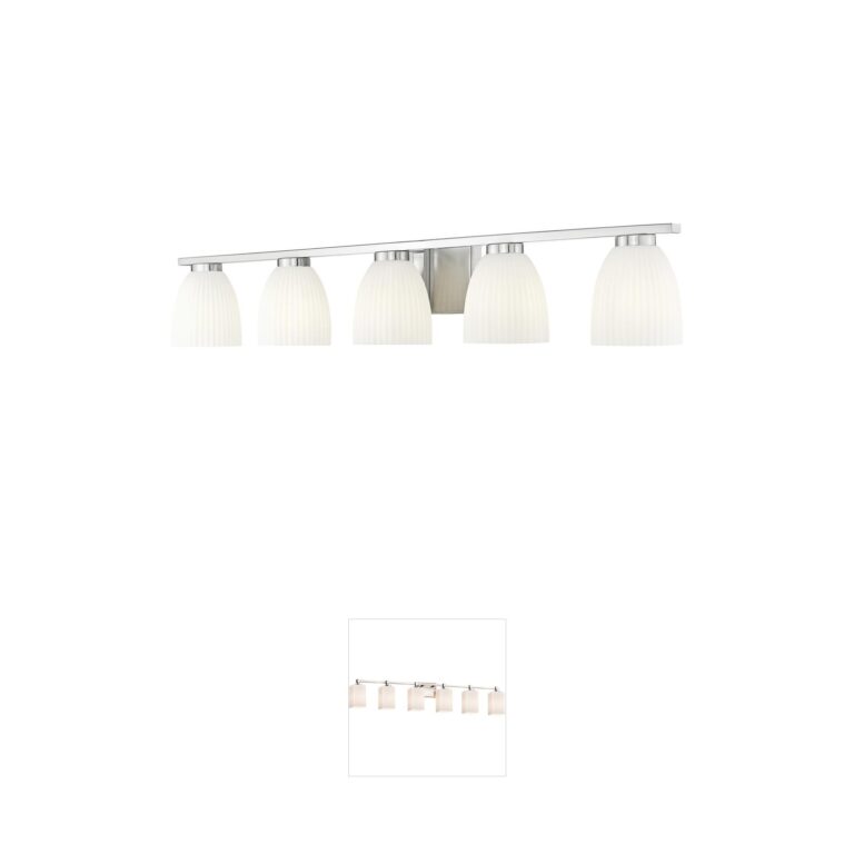 Z-Lite Naya 5-Light Brushed Nickel Steel Bathroom Vanity Light