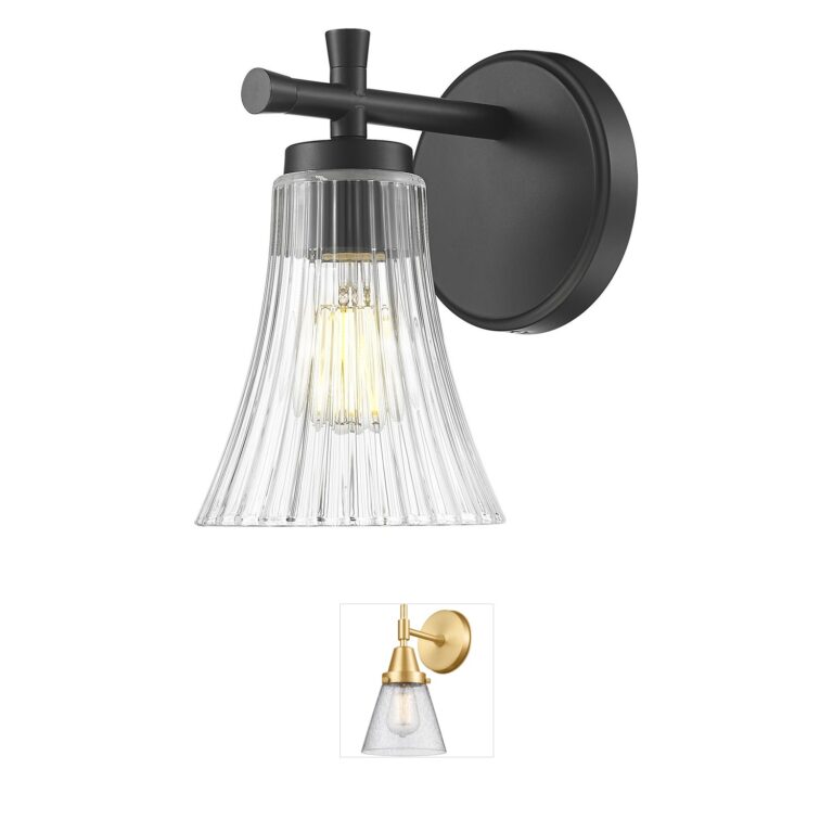 Z-Lite Belle 1-Light Matte Black Steel Wall Sconce
