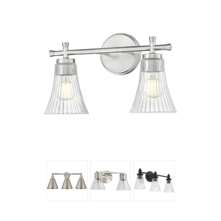 Z-Lite Belle 2-Light Brushed Nickel Steel Vanity Light