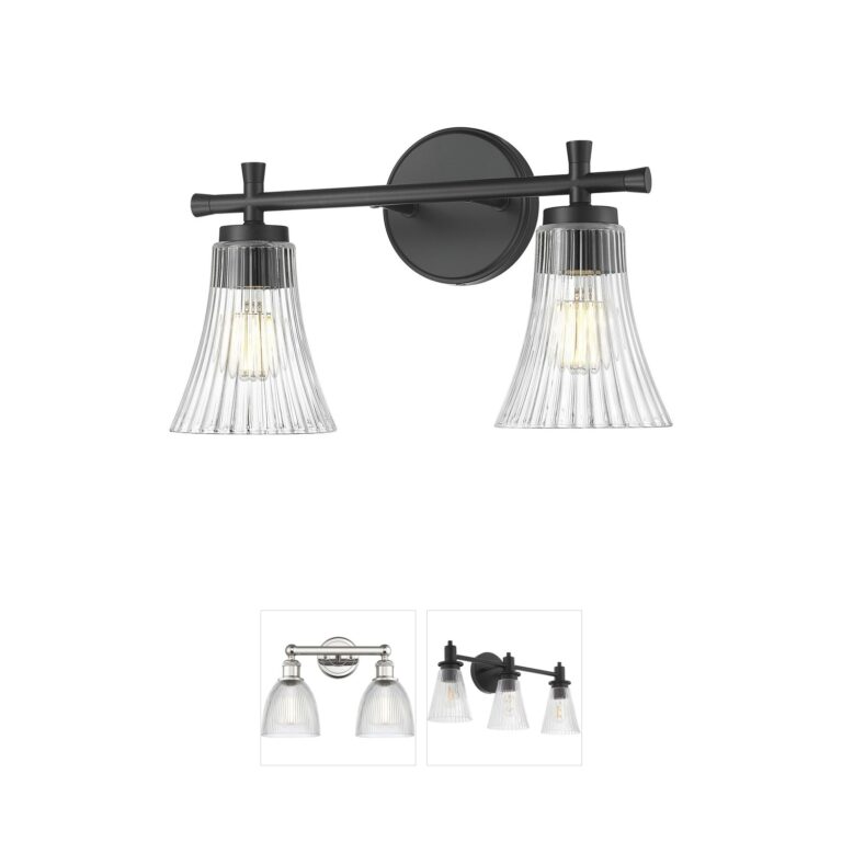 Z-Lite Belle 2-Light Steel Matte Black Vanity Light