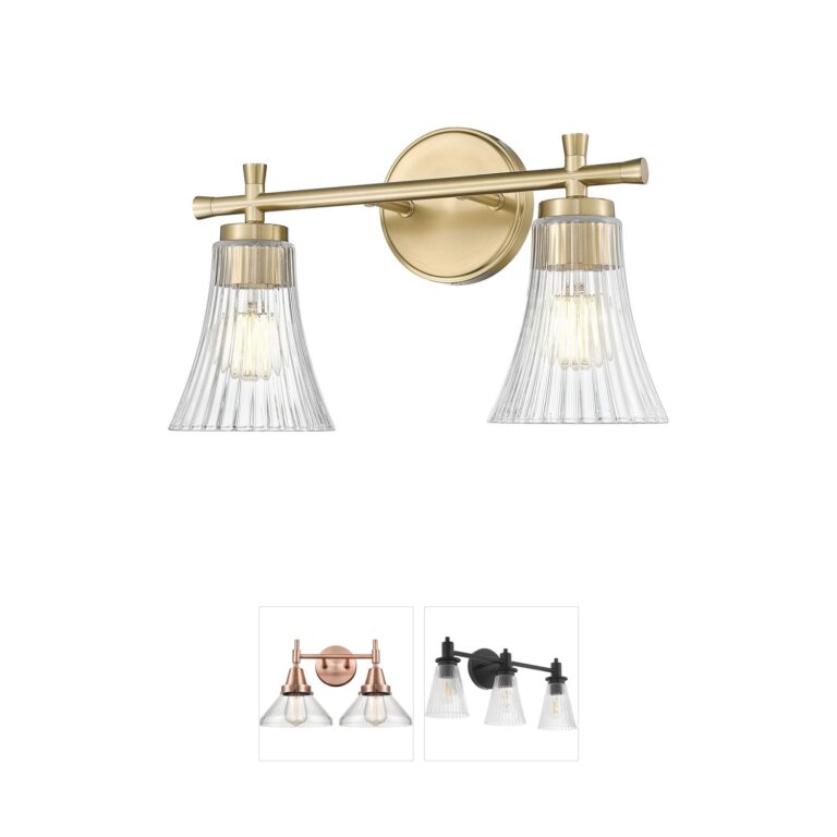 Z-Lite Belle 2-Light Modern Gold Steel Bathroom Vanity Light