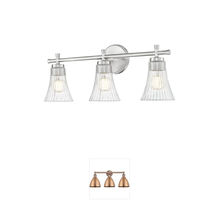 Z-Lite Belle 3-Light Brushed Nickel Steel Vanity Light