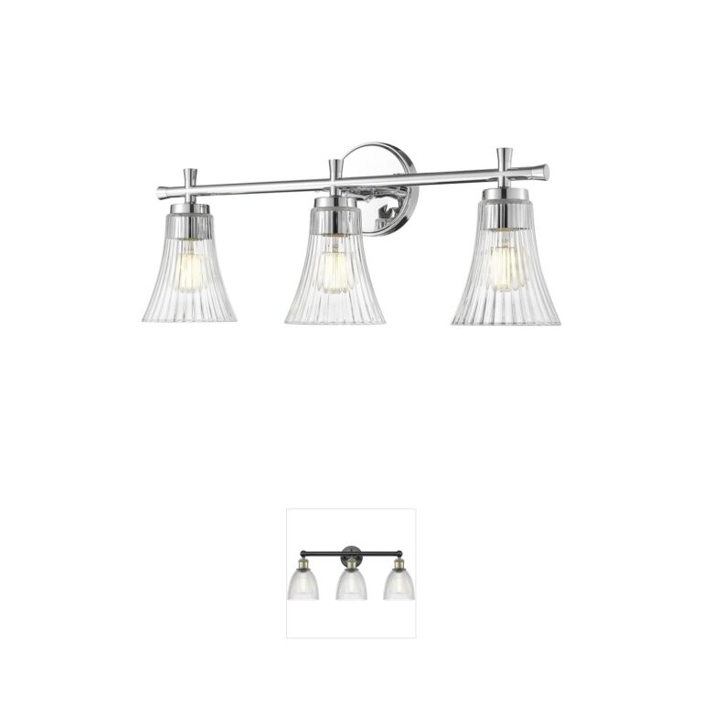 Z-Lite Belle 3-Light Chrome Steel Bath Vanity Light