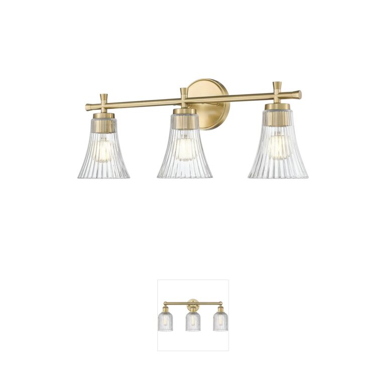 Z-Lite Belle 3-Light Modern Gold Steel Vanity Light