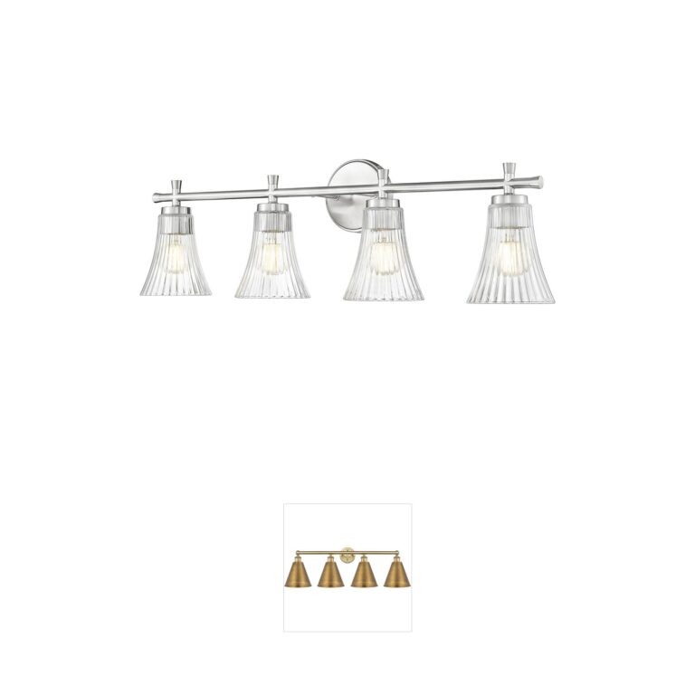 Z-Lite Belle 4-Light Brushed Nickel Steel Bath Vanity