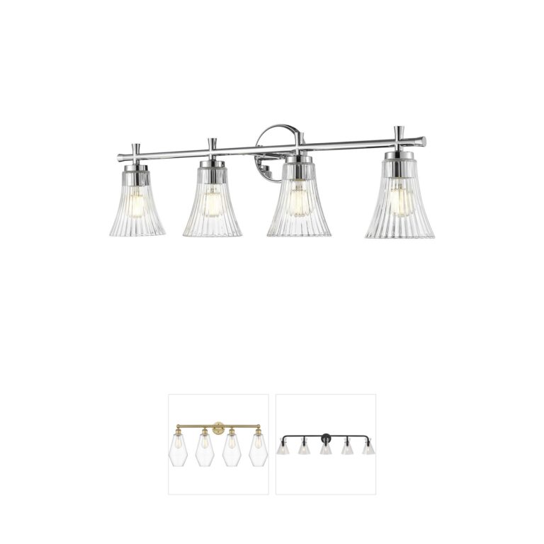 Z-Lite Belle Chrome Steel 4-Light Dimmable Vanity Light