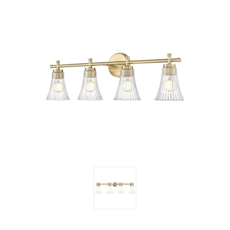 Z-Lite Belle 32-Inch 4-Light Modern Gold Steel Vanity Light