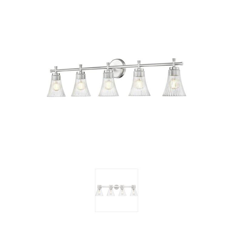 Z-Lite Belle 5-Light Brushed Nickel Steel Vanity Light