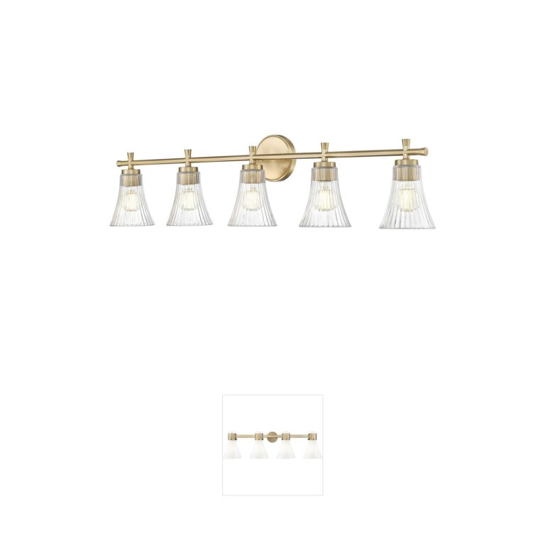 Z-Lite Belle 5-Light Steel Modern Gold Vanity Light