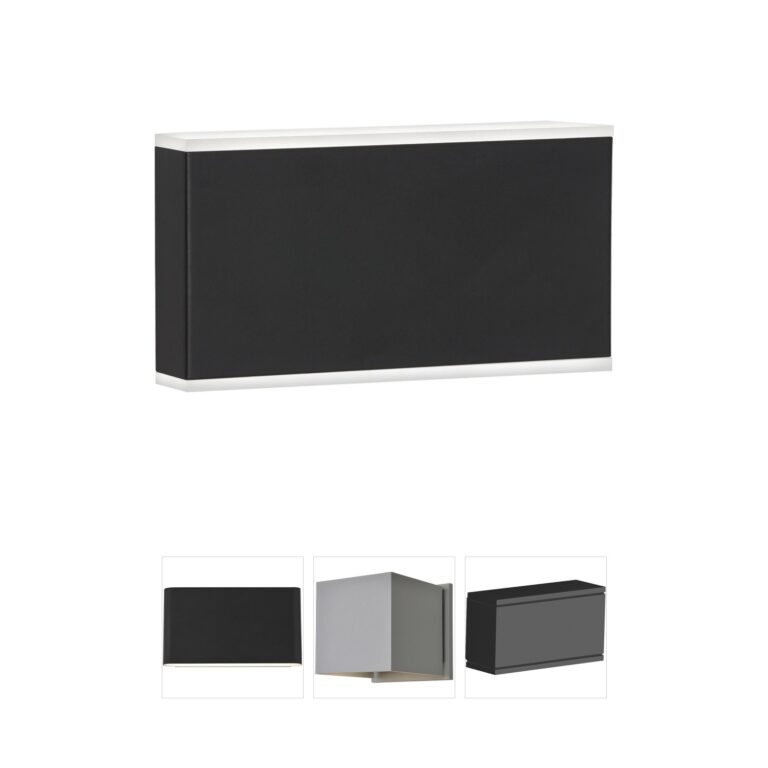 Dainolite Emery Modern Matte Black LED Outdoor Wall Light