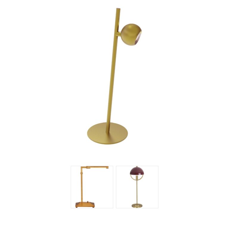Dainolite Fernanda Aged Brass LED Task Lamp