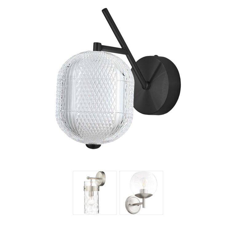 Dainolite Peri Matte Black Acrylic LED Wall Sconce