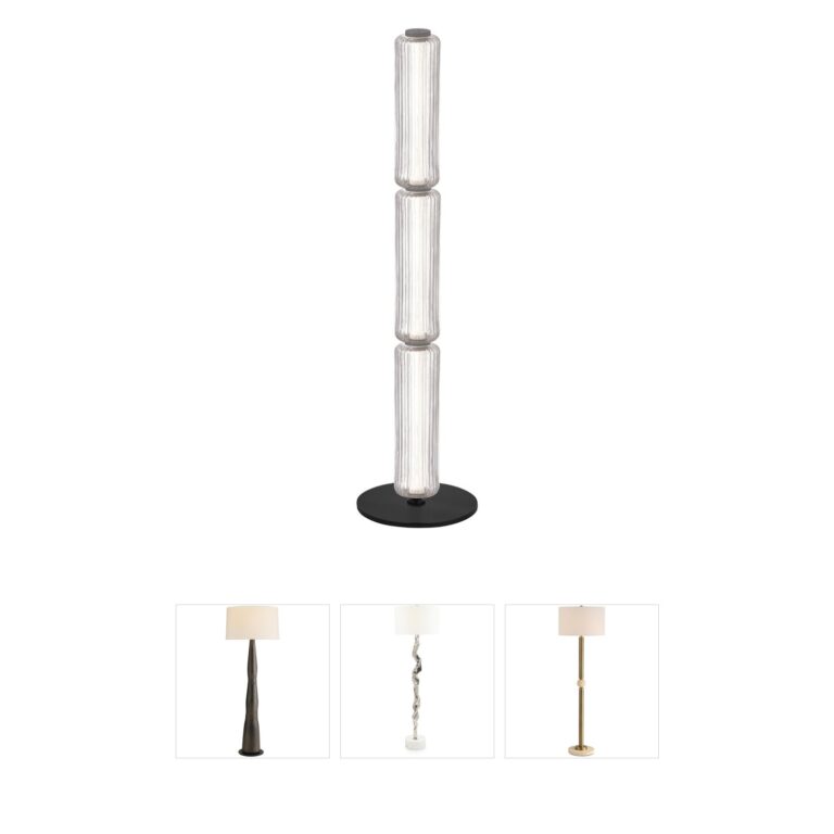 Dainolite Lighting Ramona Glass LED Floor Lamp