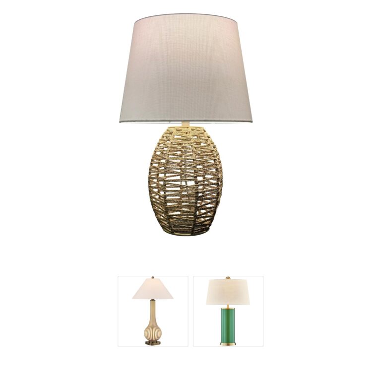 Dainolite Tillie 18-Inch Natural String Table Lamp