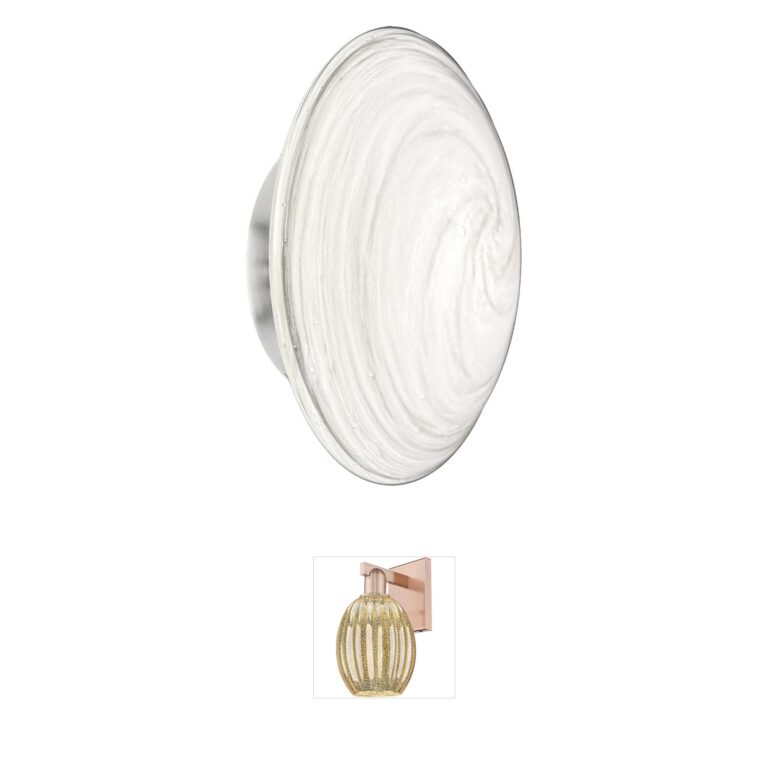 Dainolite Wenona Polished Chrome Swirl Glass LED Wall Sconce