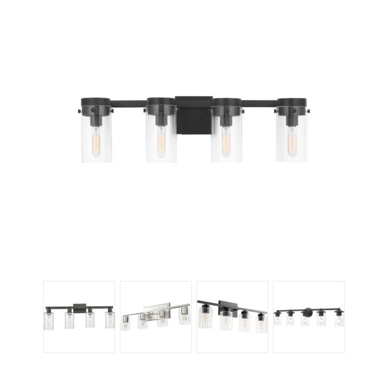 Visual Comfort Studio Collection C&M by Chapman & Myers Garrett Aged Iron Steel 3-Light Vanity