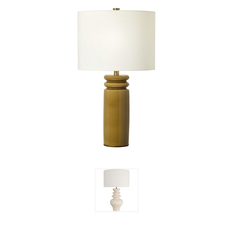 Visual Comfort Studio Collection ED Ellen DeGeneres Feikudo Cracked Honey Ceramic Table Lamp