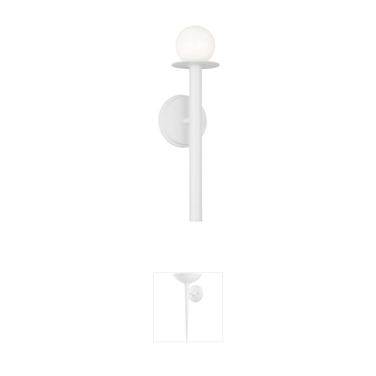 Visual Comfort Studio Collection Kelly by Kelly Wearstler Nodes Matte White Steel Sconce