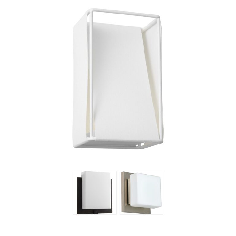 Visual Comfort Studio Collection Kelly by Kelly Wearstler Velero Soft Linen LED Sconce