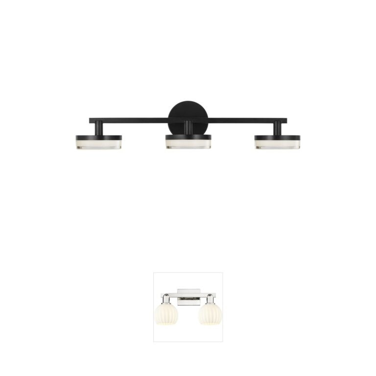 Visual Comfort Studio Collection Sean Lavin Khan Aged Iron LED Bath Vanity Light