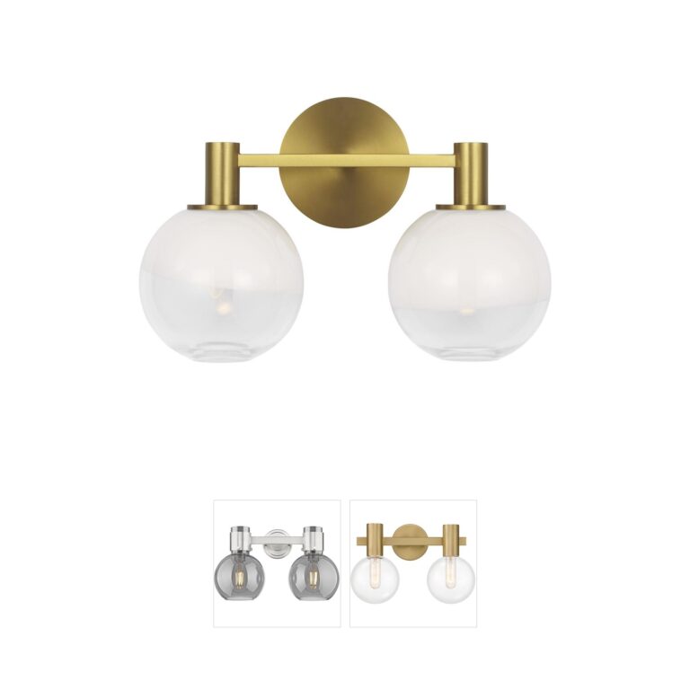 Visual Comfort Studio Collection Sean Lavin Torian Burnished Brass Ombre Glass Vanity Light