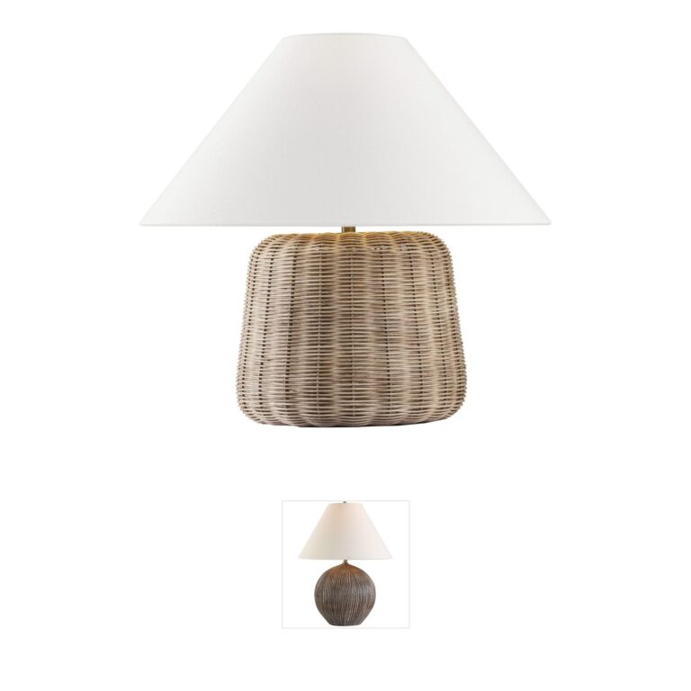 Visual Comfort Studio Collection Thom Filicia Dumar Blonde Rattan Table Lamp