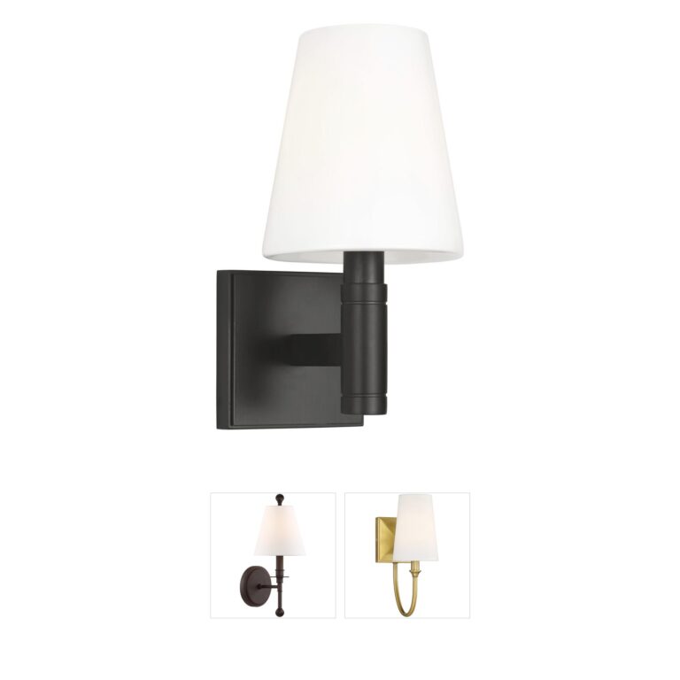 Visual Comfort Studio Collection TOB by Thomas O'Brien Beckham Classic Aged Iron Steel Sconce