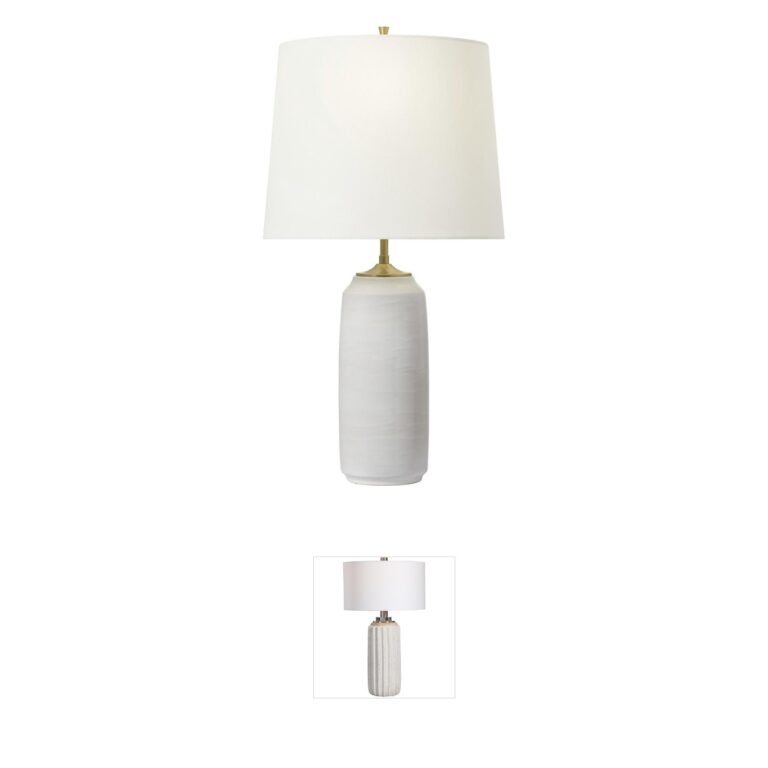 Visual Comfort Studio Collection TOB by Thomas O'Brien Cato Natural White Ceramic Table Lamp