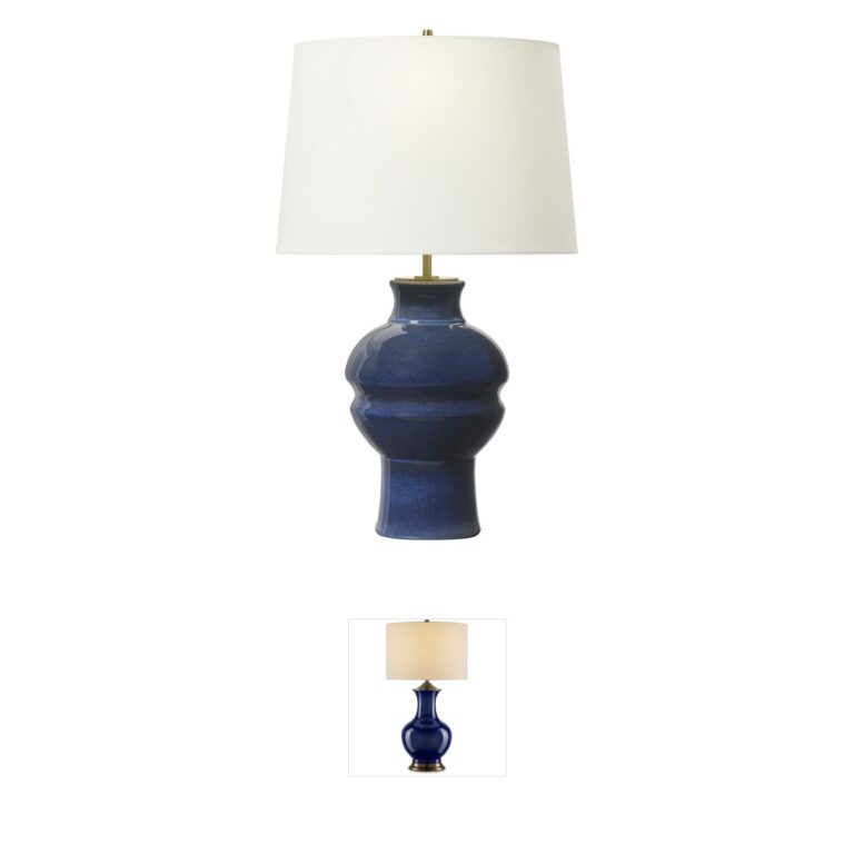 Visual Comfort Studio Collection TOB by Thomas O'Brien Nova Ceramic Table Lamp in Mix Blue Brown