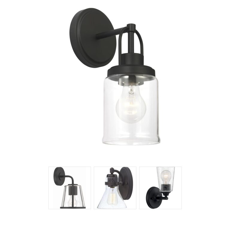 Visual Comfort Studio Anders Steel & Clear Glass Vanity Light