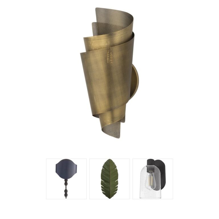 Troy Lighting Blaisdell Patina Brass Steel Wall Sconce