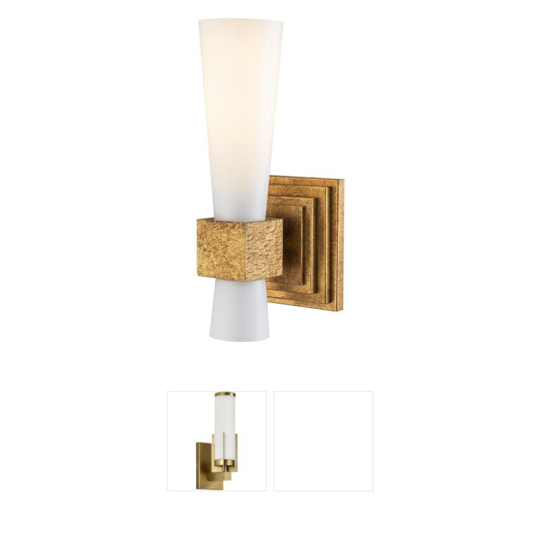 Lucas + McKearn Kristy Antiqued Gold Leaf Vanity Light