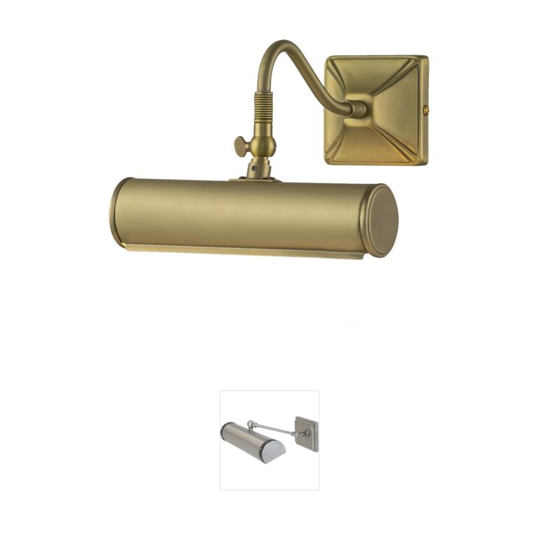 Lucas + McKearn Leo Collection Aged Brass Small Adjustable Picture Light