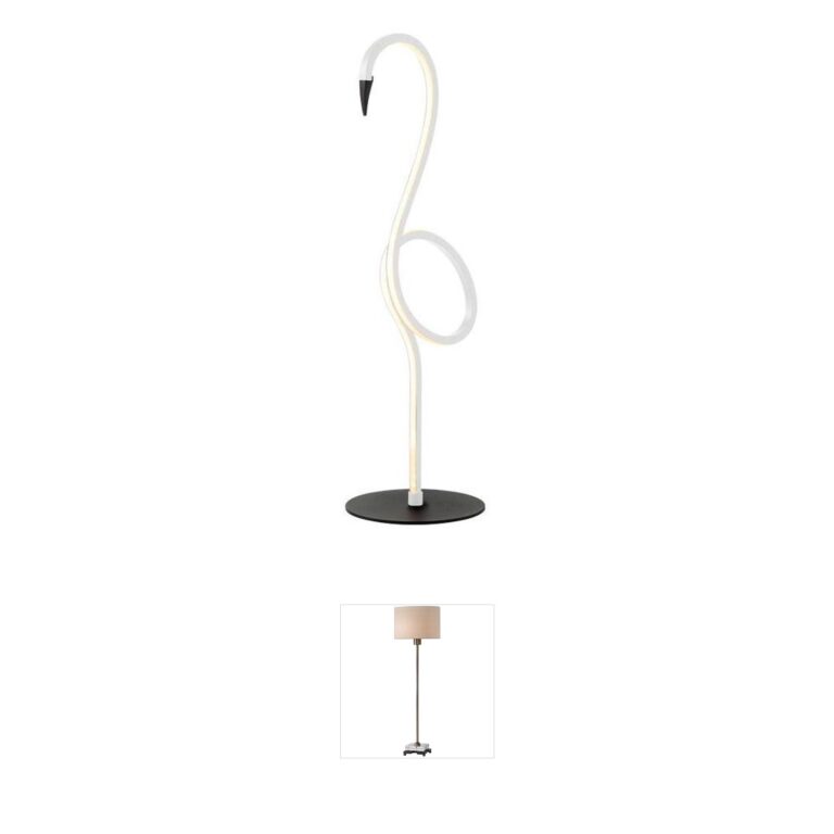 Lucas + McKearn Flamingo White Integrated LED Metal Table Lamp