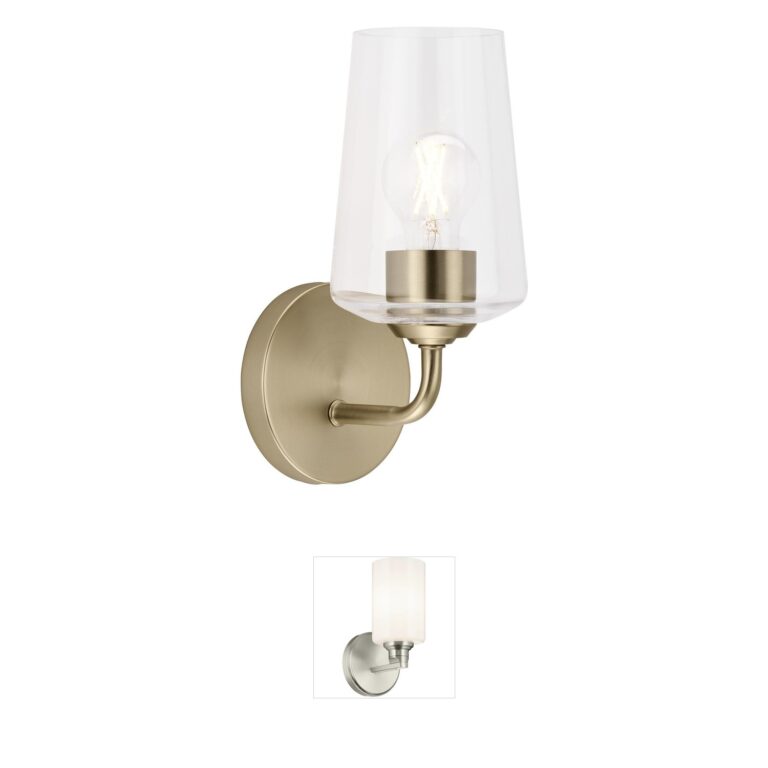 Progress Lighting Celino Champagne Bronze Clear Glass Wall Sconce