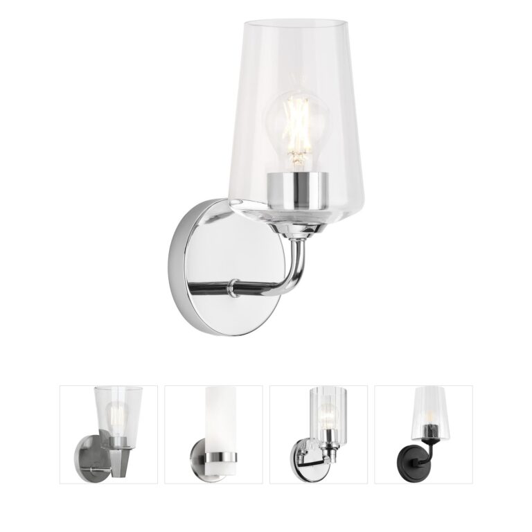 Progress Lighting Celino Polished Chrome Clear Glass Wall Sconce