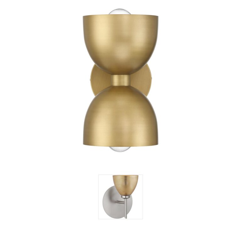 Hunter Fan Erling Luxe Gold Dome Wall Sconce