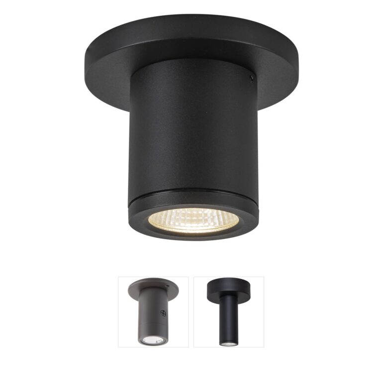 Kuzco Lighting Nordic Black Aluminum LED Outdoor Ceiling Light