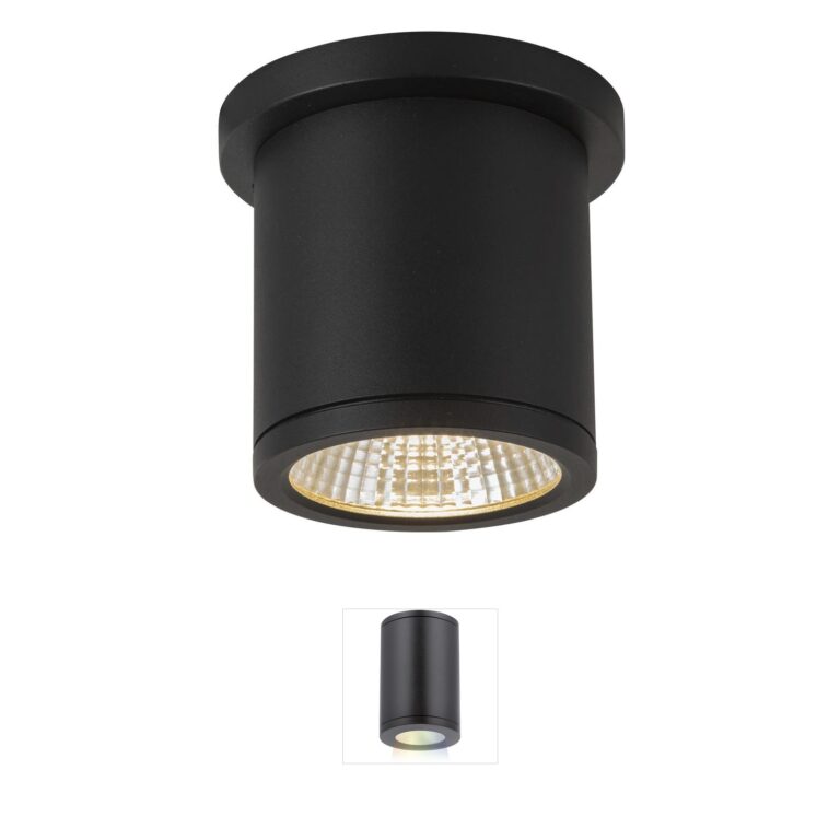 Kuzco Lighting Nordic LED Black Aluminum Outdoor Ceiling Light