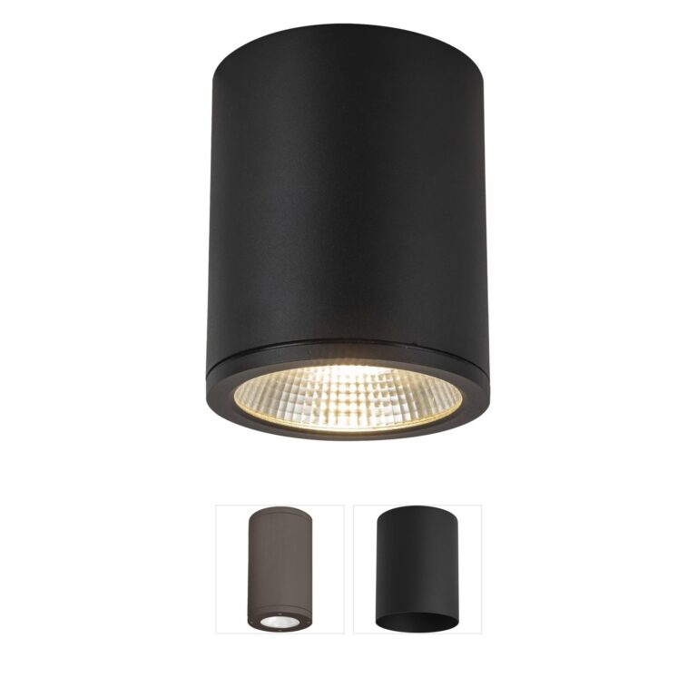 Kuzco Lighting Nordic Black Aluminum Integrated LED Outdoor Ceiling Light