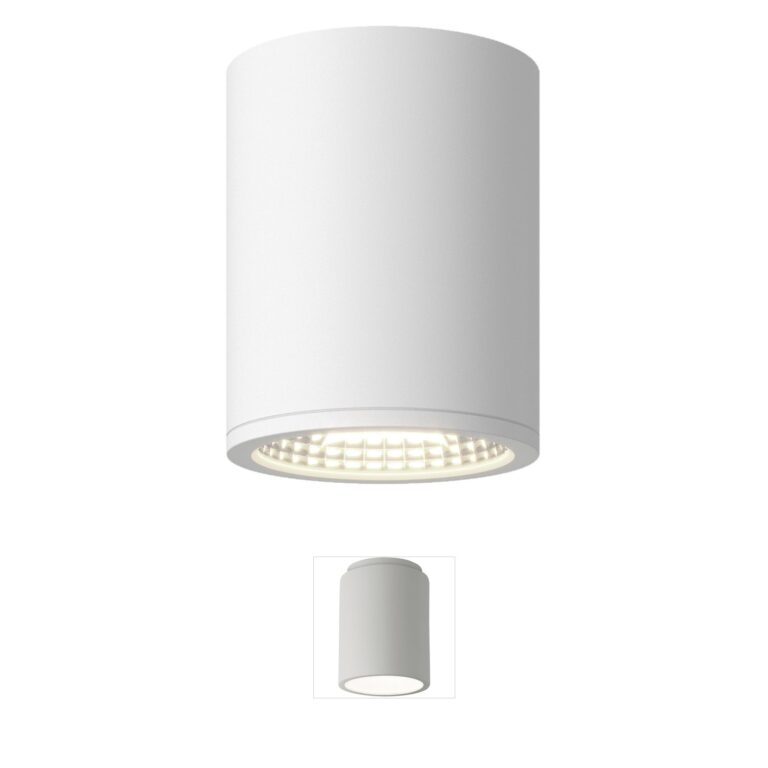 Kuzco Lighting Nordic Cylinder White LED Outdoor Ceiling Light