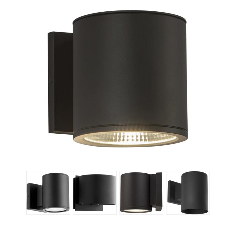 Kuzco Lighting Nordic LED Black Aluminum Exterior Wall Sconce