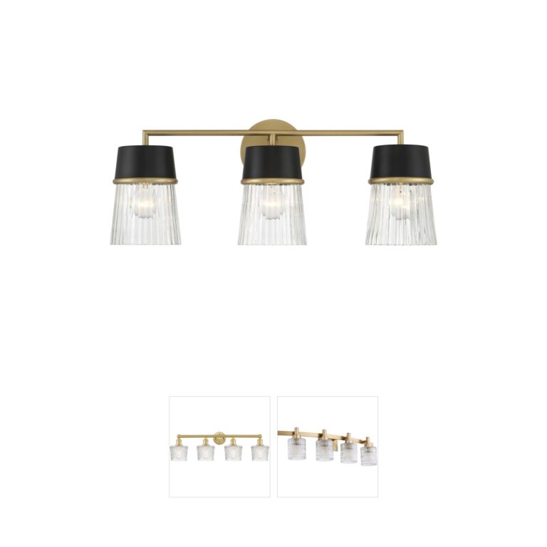 Minka-Lavery Stamford 24-Inch 3-Light Vanity in Legacy Brass and Clear Glass