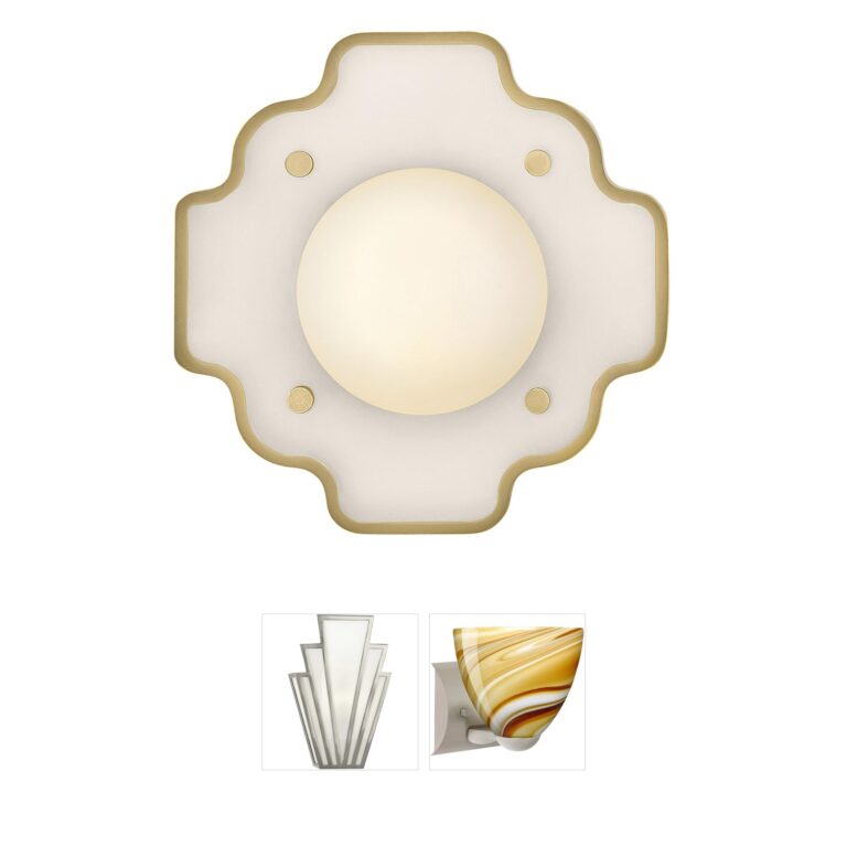 Hinkley Howe Etched Opal Glass Wall Sconce in Light Taupe