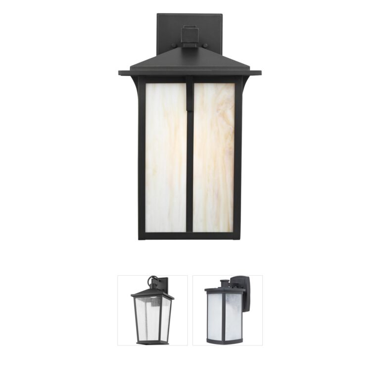 Generation Lighting Tomek Antique Bronze Outdoor Wall Lantern with Champagne Glass