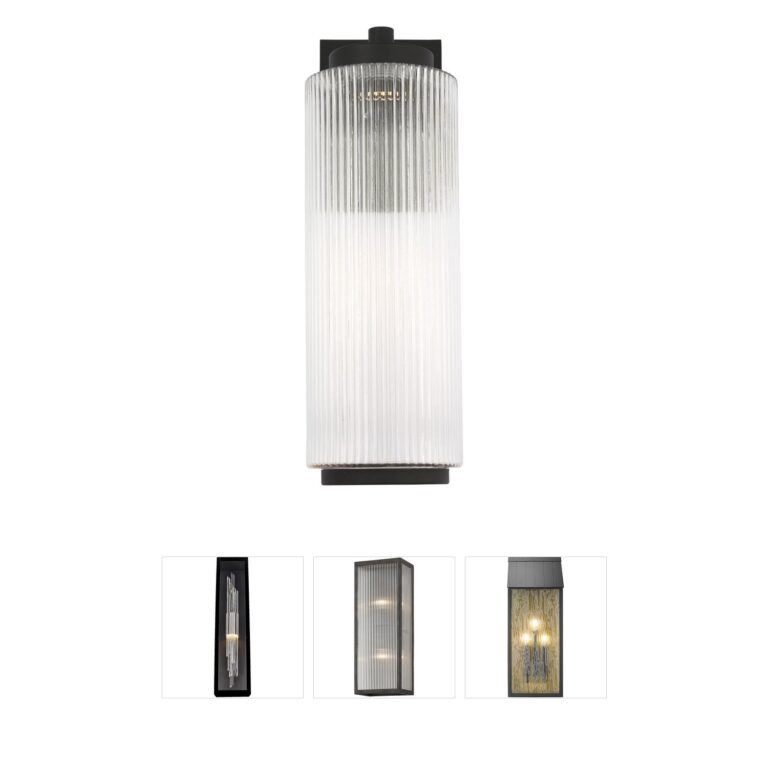 Generation Lighting Ronde Textured Black LED Wall Lantern