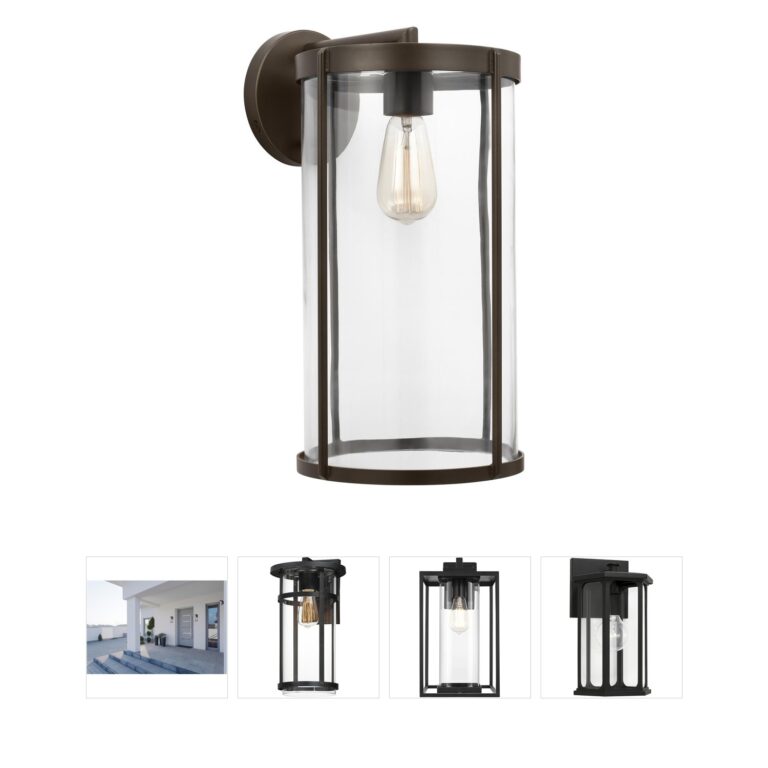 Generation Lighting Luning 18.5-in Antique Bronze Outdoor Wall Lantern