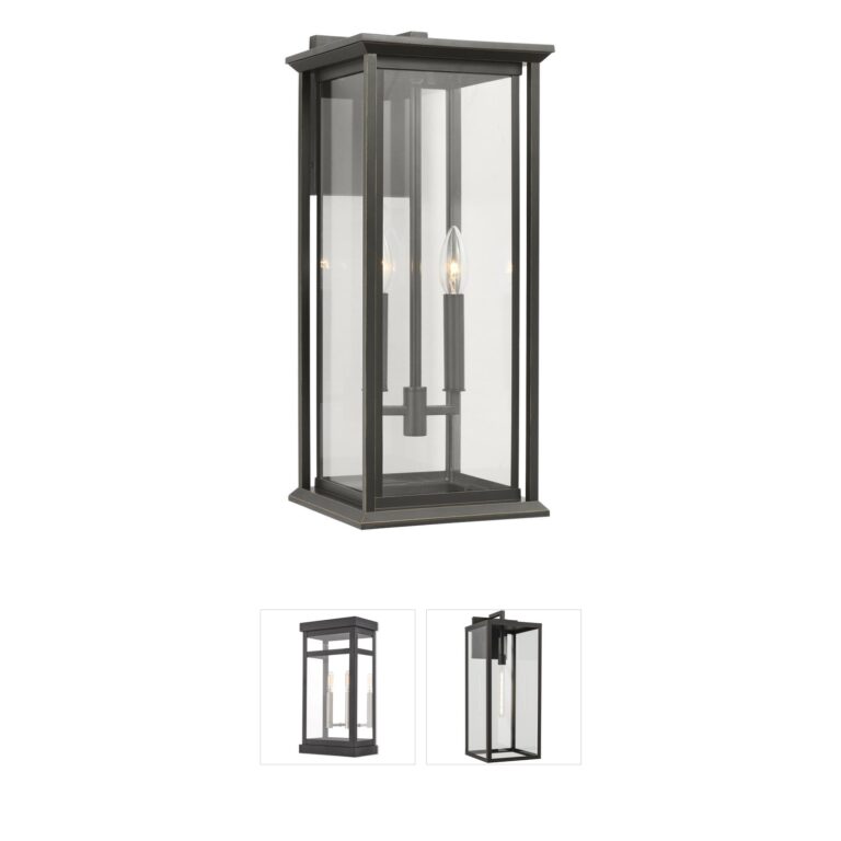 Generation Lighting Audley Antique Bronze Outdoor Wall Lantern with Clear Glass